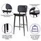 Flash Furniture Black LeatherSoft Barstools with Footrest, PK2 AY-S01-BK-GG - alternate 6